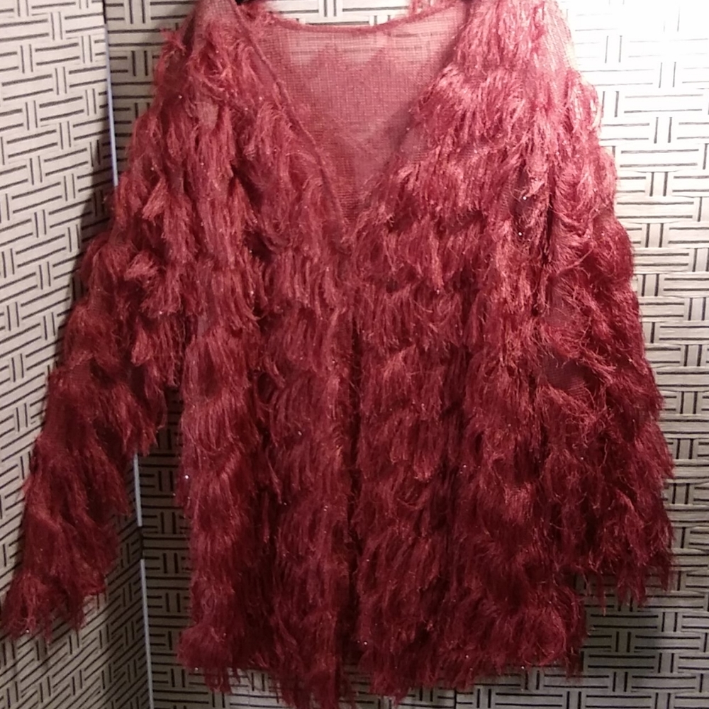 Long eyelash threads rose colored sweater. NWOT